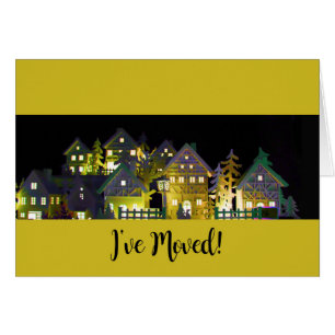 Cartão Movi casas de Natal iluminadas