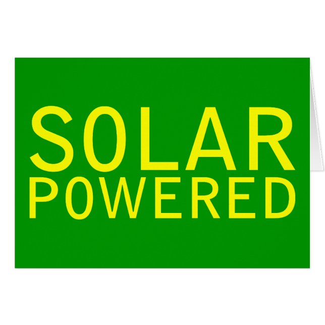 Cartão movido a energia solar (Frente Horizontal)