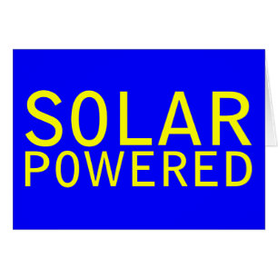 Cartão movido a energia solar