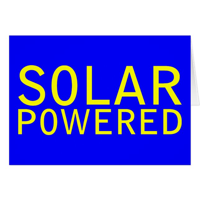 Cartão movido a energia solar (Frente Horizontal)