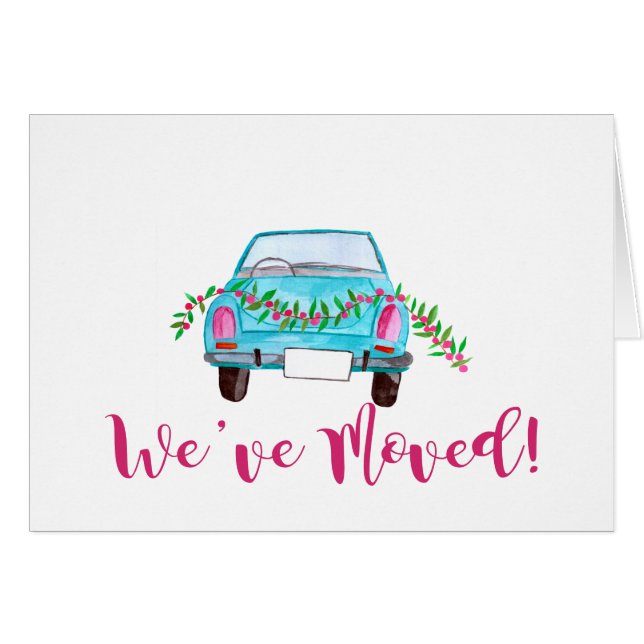 Cartão Movimentamos o carro clássico de Natal (Frente Horizontal)