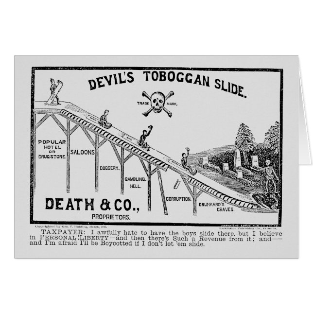 Cartão Movimento de temperatura, 1887 (Frente horizontal)