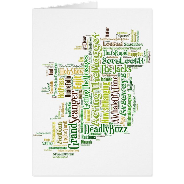 Cartão Mpa irlandês do calão (Frente)