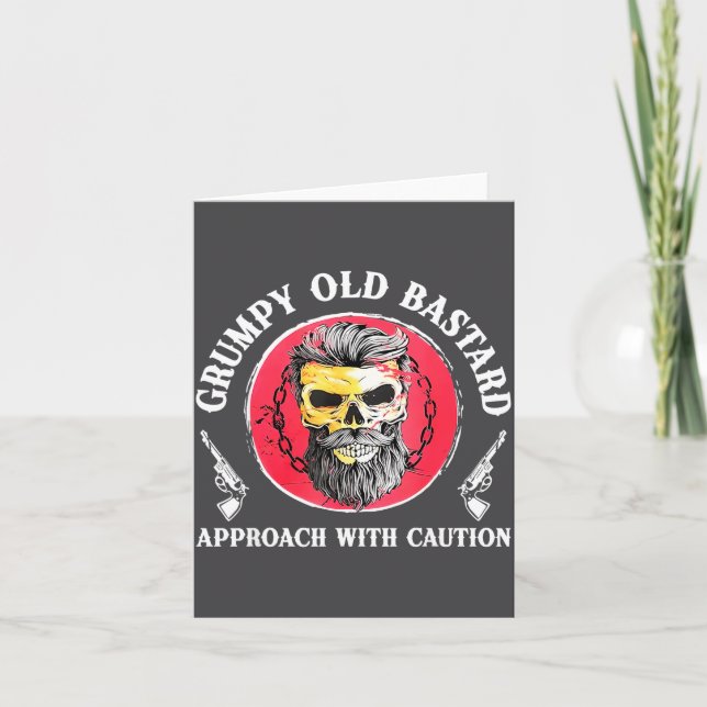 Cartão Mpy Old Approach With Caution Beard Skull Barber  (Frente)