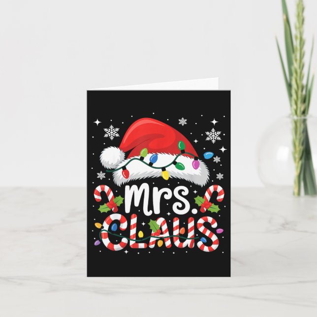Cartão Mr And Mrs Claus Couples Matching Christmas  (Frente)
