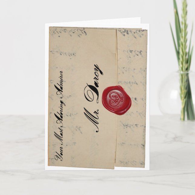 Cartão Mr Darcy Love Letter Card (Frente)