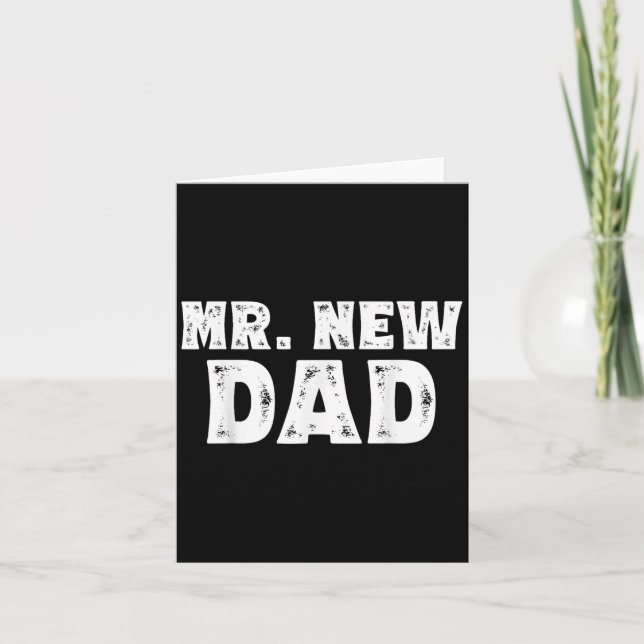 Cartão Mr. New Dad Funny New Father Quote Gift Dads  (Frente)