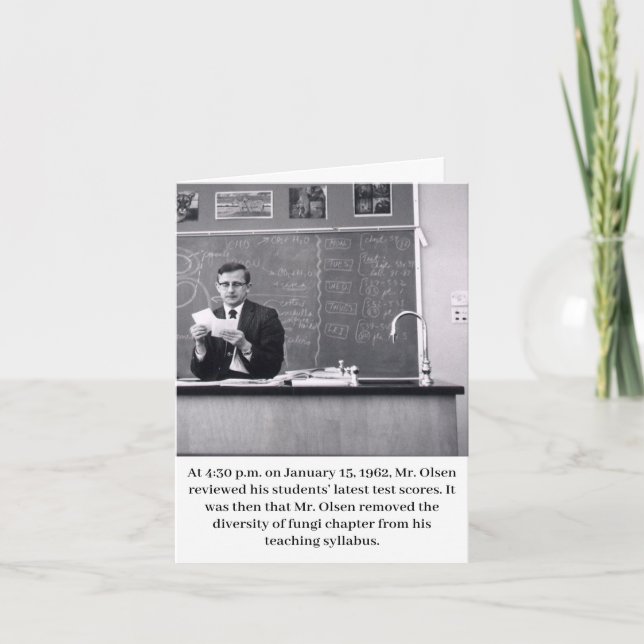 Cartão Mr. Olsen Teacher Retirement Congrats Card (Frente)
