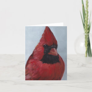 Cartão Mr Red Cardinal #2 Bird Art Note Card