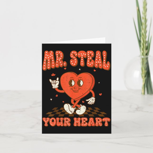 Cartão Mr Steal Your Heart For Boys Toddlers Valentine's  (Frente)