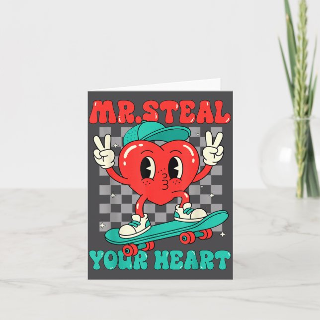 Cartão Mr Steal Your Heart For Boys Toddlers Valentine's  (Frente)