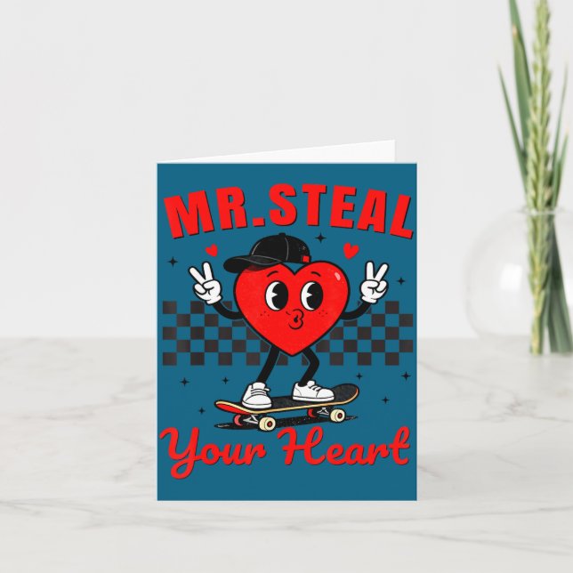 Cartão Mr Steal Your Heart For Boys Toddlers Valentine's  (Frente)