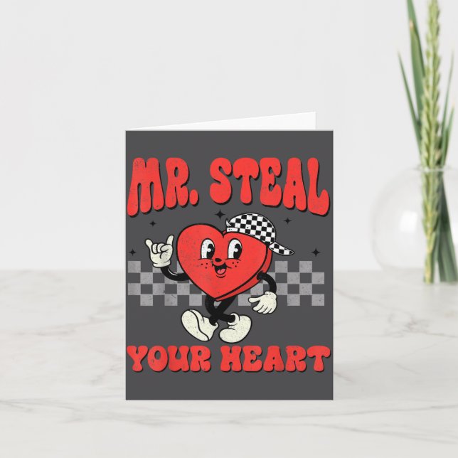 Cartão Mr Steal Your Heart For Boys Toddlers Valentine's  (Frente)