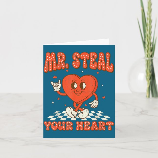 Cartão Mr Steal Your Heart For Boys Toddlers Valentine's  (Frente)