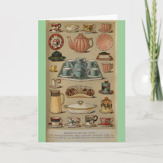 Cartão Mrs Beeton Breakfast Tea China Crockery