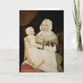 Cartão Mrs. Elizabeth Freake and Baby Mary greeting card
