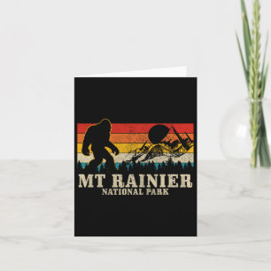 Cartão Mt. Rainier Bigfoot Vintage Mountain Hiking Washin