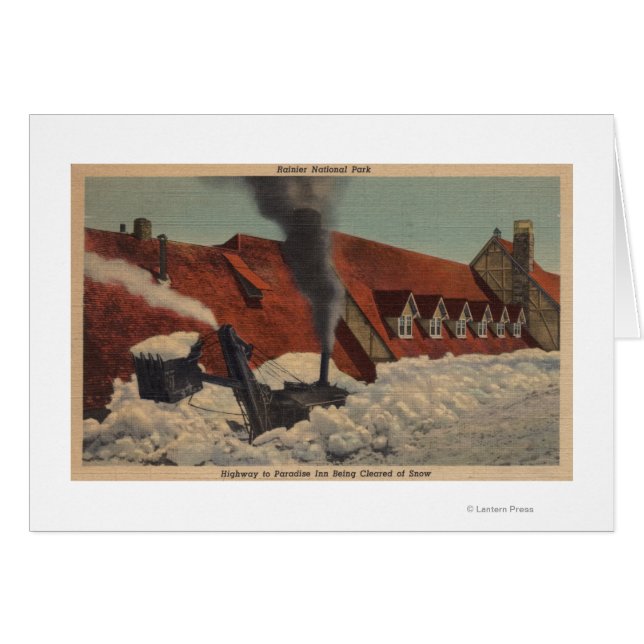 Cartão Mt. Rainier, WA - Paraíso Inn (Frente Horizontal)
