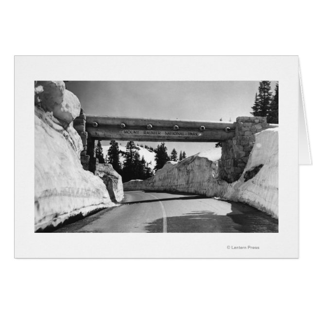 Cartão Mt. Rainier, Washington Chinook Pass Summit Naches (Frente Horizontal)