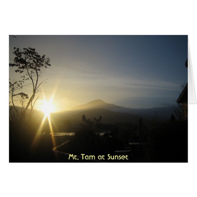 Cartão Mt. Tam no Sunset (Frente Horizontal)