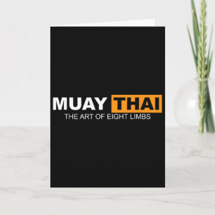 Cartão Muay Thai A Arte dos Oito Membros Kickboxing e Mm