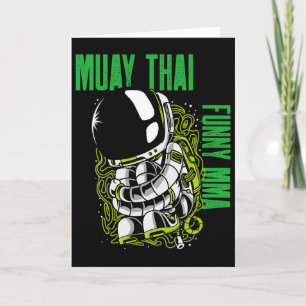 Cartão Muay Thai Astronauta Enrolado, Mma, Kickboxing, Ji