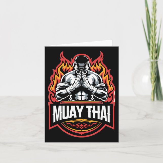 Cartão Muay Thai Boxer Fighter (Frente)