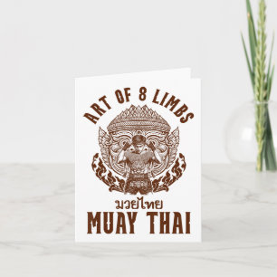 Cartão Muay Thai Boxing Tailandês Boxing Art De 8 Membros