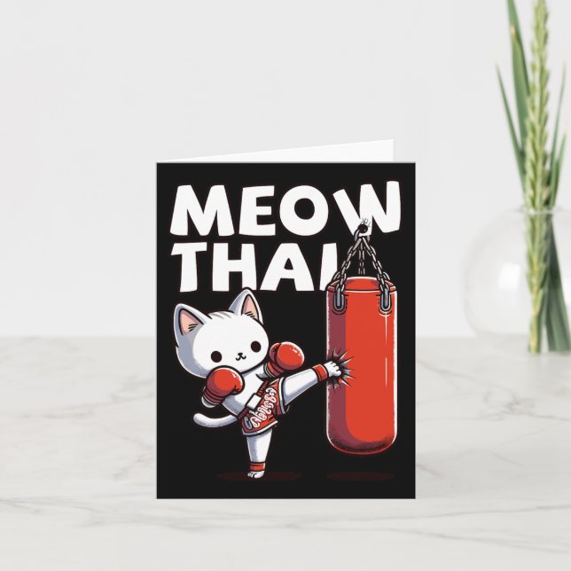 Cartão Muay Thai Cat Meow Tailandês (Frente)
