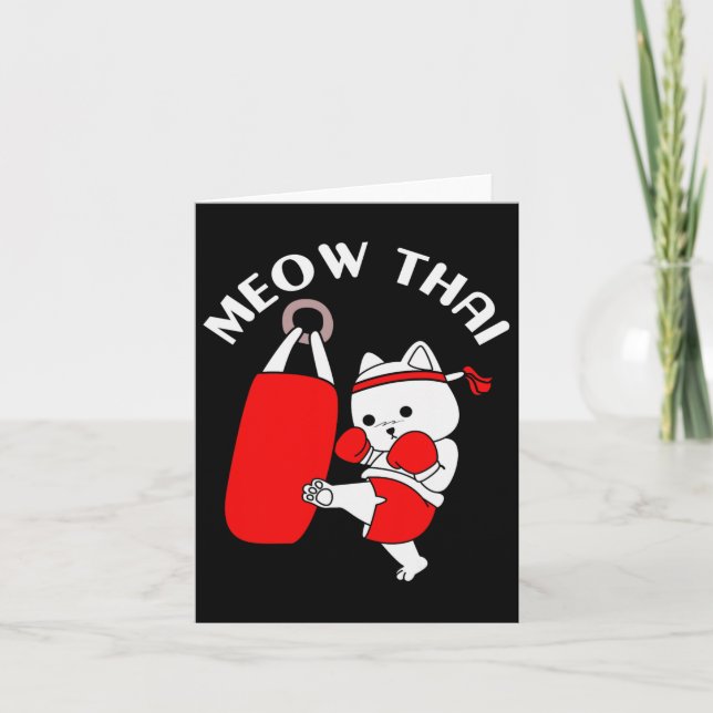 Cartão Muay Thai Cat Meow Tailandês (Frente)