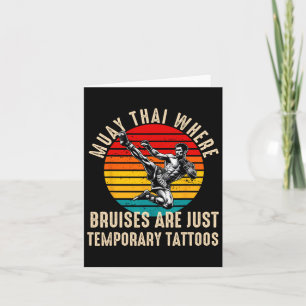 Cartão Muay Thai Fighter For Men Pai Boys Thai Kickboxer