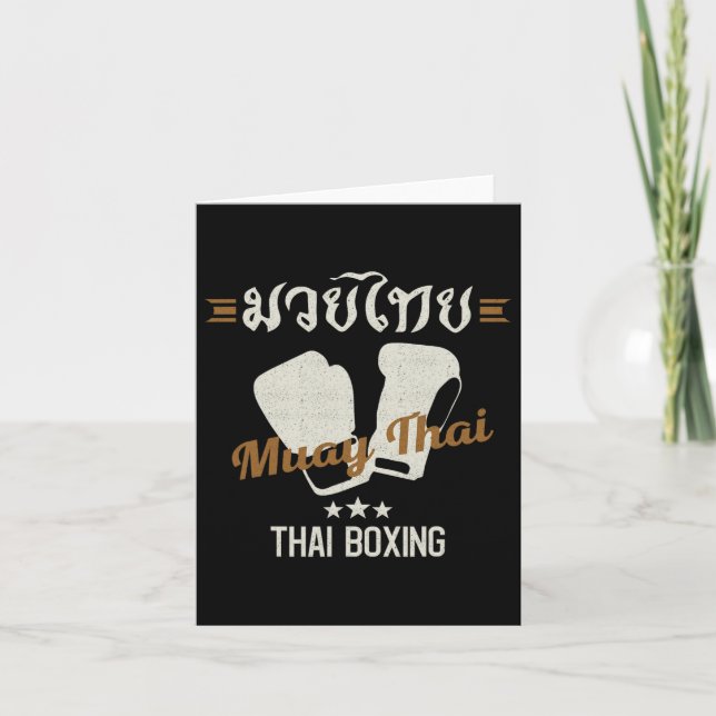 Cartão Muay Thai Martial Arts Tailandês Boxando treinador (Frente)