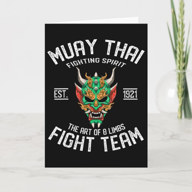 Cartão Muay Thai Oni - Boxe Tailandesa e Kickboxing  (Frente)