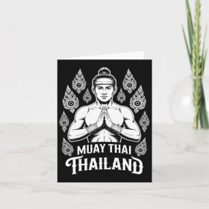 Cartão Muay Thai Thailand Vintage Tiger Figher Training