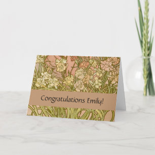 Cartão Mucha Art Nouveau