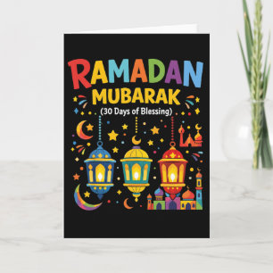 Cartão Muçulmano legal do Ramadão rezando Fé Adoração