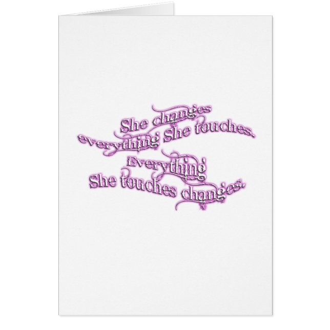 Cartão muda tudo que toca - no fulgor roxo (Frente)