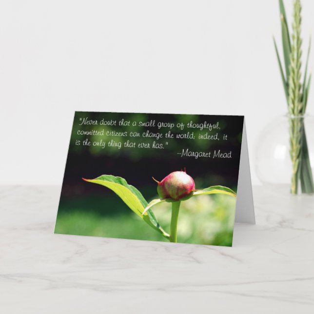 Cartão Mudar O Mundo (Frente)