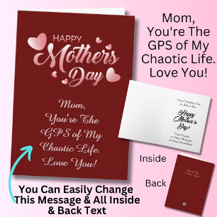 Cartão Mudar texto, você é o GPS da minha vida caótica