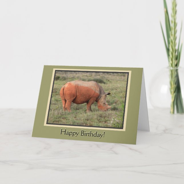 Cartão Muddy Rhino Happy Birthday (Frente)