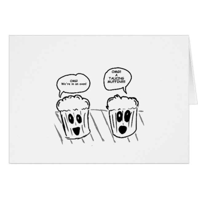 Cartão Muffin de fala (Frente Horizontal)