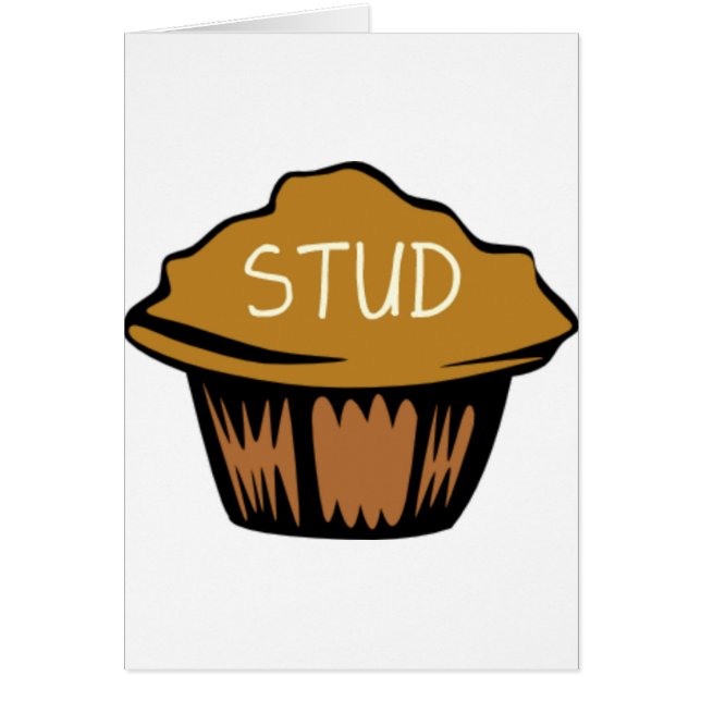 Cartão Muffin do parafuso prisioneiro bonito (Frente)