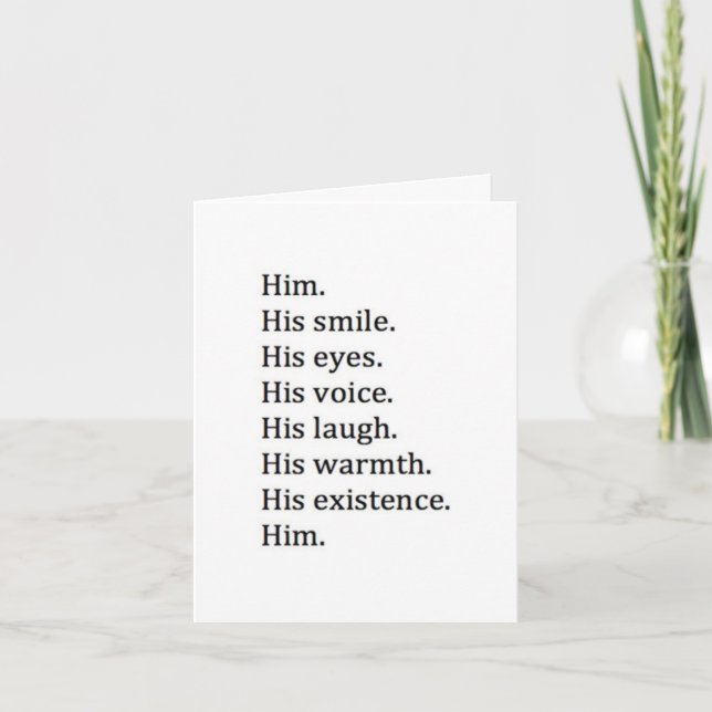 CARTÃO MUITAS COISAS QUE EU AMO *ELE* NOSSO ANIVERSÁRIO D (Frente)