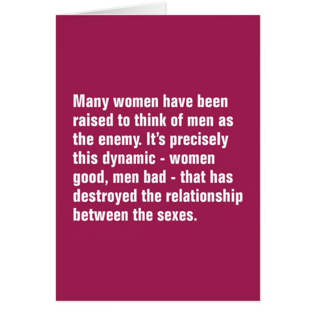 Cartão Muitas mulheres foram aumentadas para pensar dos (Frente)