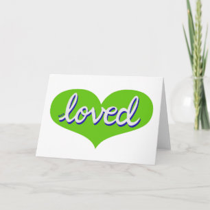 Cartão MUITO AMADO -Adorado- Coração verde do amor