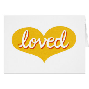 Cartão MUITO AMOR - Adorado - coração amarelo -