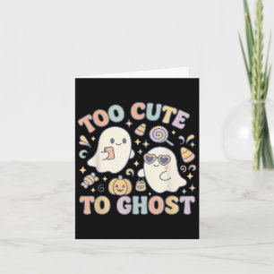 Cartão Muito Bonito Para Ghost Pastel Halloween Retro Fal