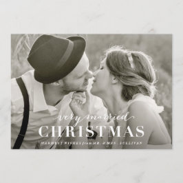 Cartão muito casado do feriado do Newlywed do