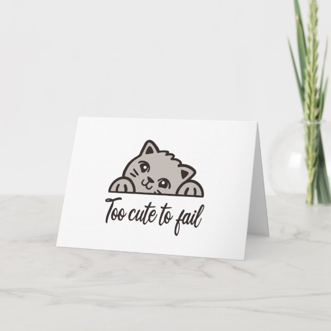 Cartão Muito fofo para falhar (Frente)