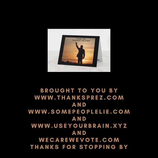 Cartão Muito obrigado, Senhor Presidente Joe Biden (Criador carregado)